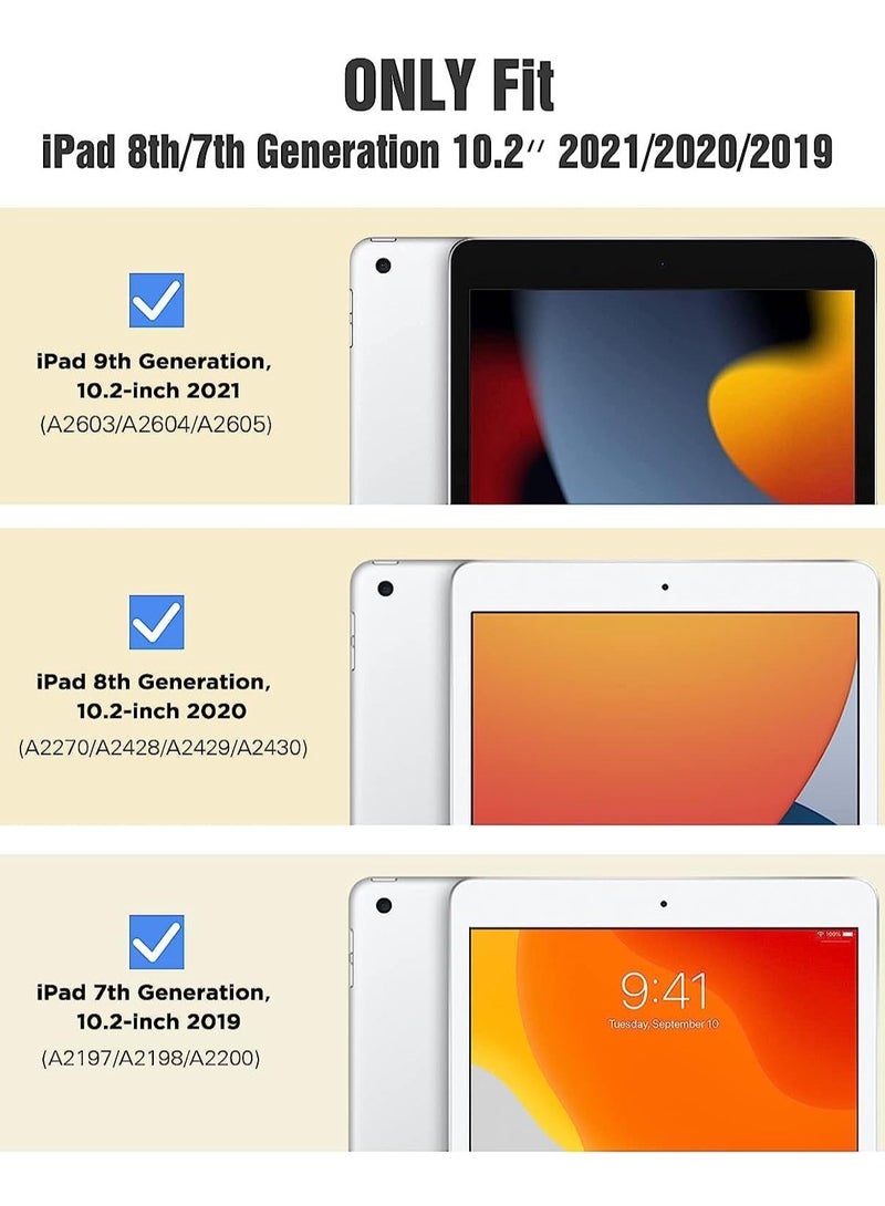 ELTRAZONE iPad 10.2 Case - Compatible with 9th Generation (2021), 8th Generation (2020), 7th Generation (2019) - Slim Translucent Hard PC Protective Smart Cover with Stand - Gold - Image 2