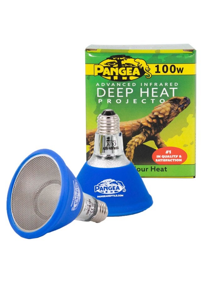 Pangea Pangea Deep Heat Projector 2-Pack for Reptiles with Carbon Fiber Filament, Deep Warming Infrared A and B Bulb for Basking Reptiles, Designed for Ceramic Sockets (100 Watt)  - Image 1