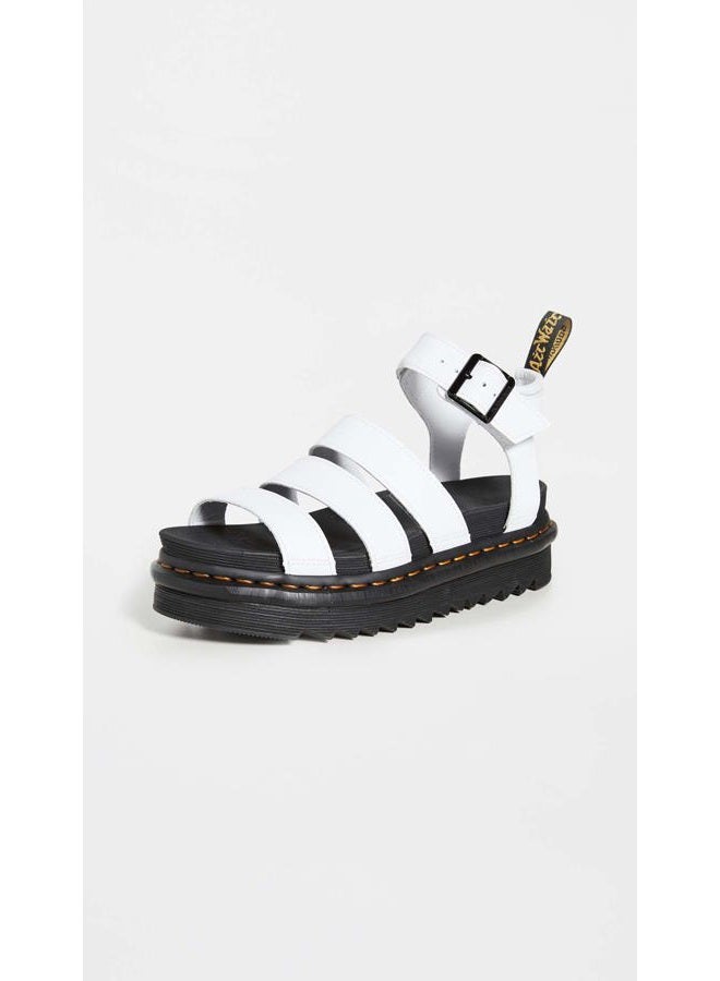 Dr. Martens Women's Blaire Fisherman Sandal, White Hydro Leather, 41 EU - Image 2