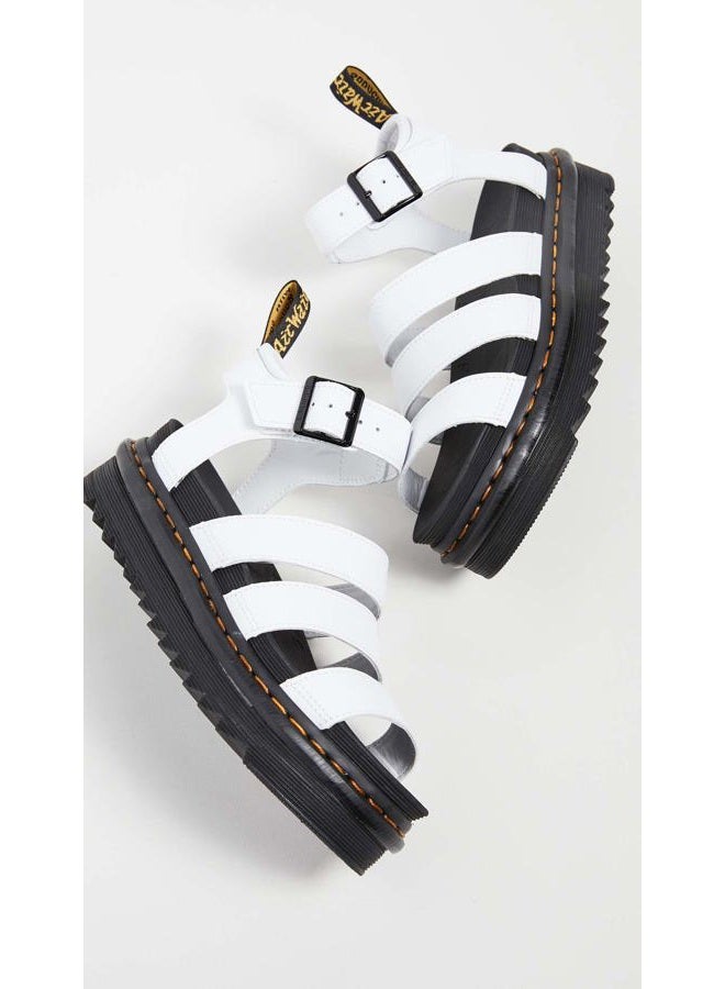 Dr. Martens Women's Blaire Fisherman Sandal, White Hydro Leather, 41 EU - Image 4