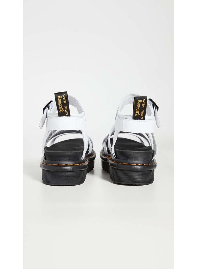 Dr. Martens Women's Blaire Fisherman Sandal, White Hydro Leather, 41 EU - Image 3