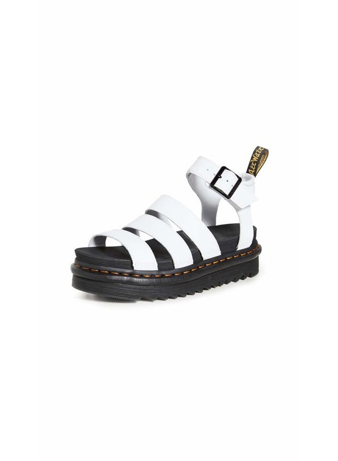 Dr. Martens Women's Blaire Fisherman Sandal, White Hydro Leather, 41 EU - Image 1
