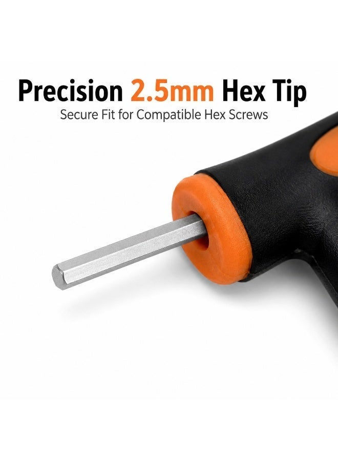 2.5mm T-Handle Hex Key, 100mm Long Shaft Allen Wrench With Comfort Grip Handle For Furniture Assembly, Bicycle Repair, DIY & Home Maintenance - Image 3