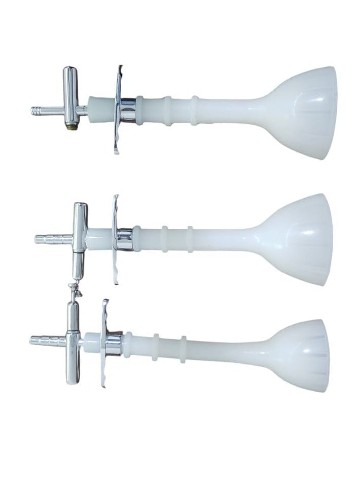 TNM Medicare Silicone Cup for Gynecologist Vacuum Pump (3-Piece Set: Small, Medium, Large) - Image 1