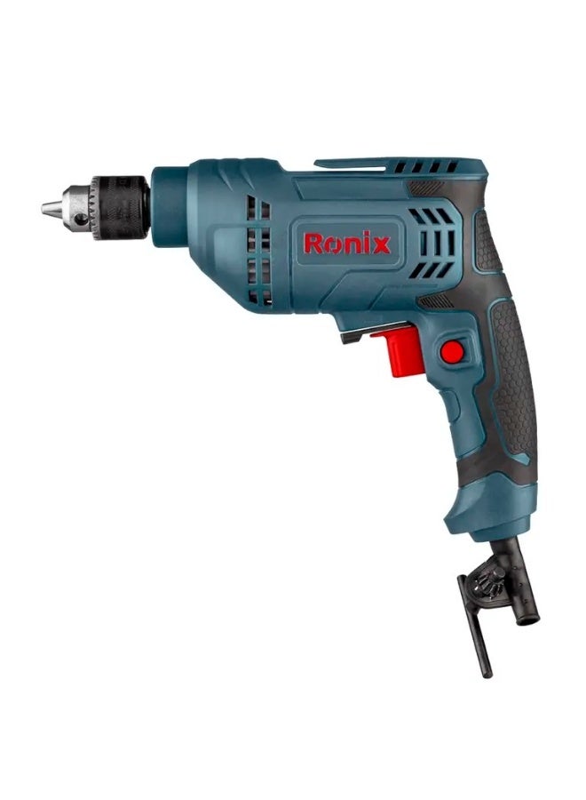 Ronix Electric Drill 400W | 6.5mm Keyed Chuck | 4300 RPM Variable Speed | Forward & Reverse | 10mm Steel / 20mm Wood Drilling | Overload Protection | German Engineering # Ronix 2107 - Image 1