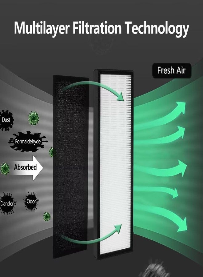 BVANQ Universal Air Cleaner Carbon FLT4825 HEPA Replacement Filter B Compatible with GermGuardian Air Purifiers AC4825 AC4300 AC4800 AC4900 AC4850 Series - Image 3
