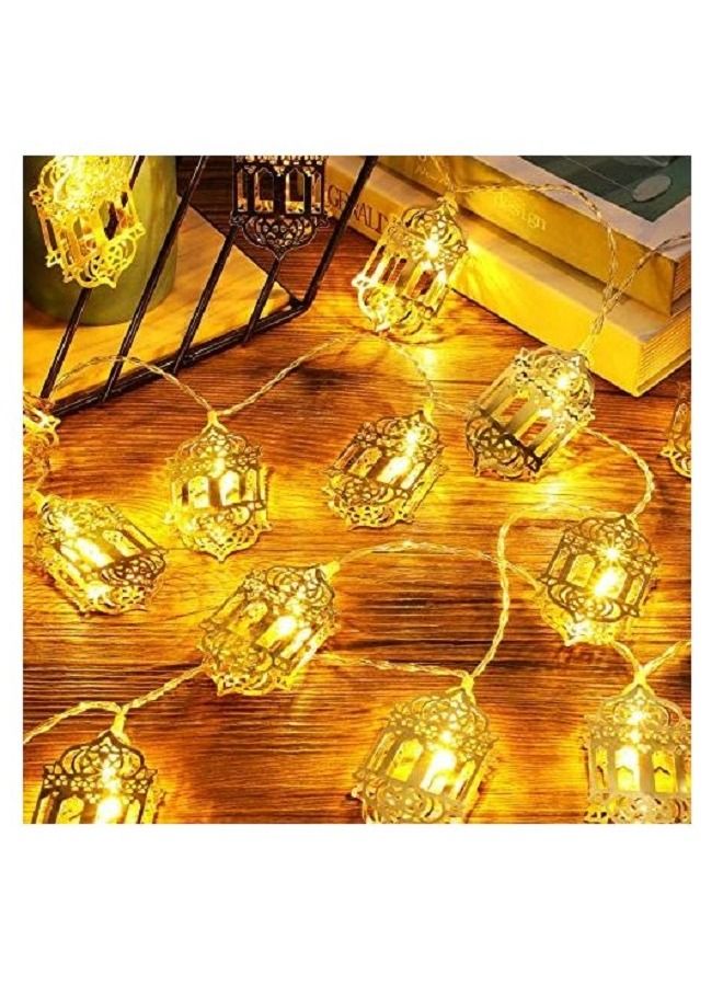 حبل فرع زينة فانوس رمضان إضاءة بطول 3.50 متر - اصفر دافئ - Image 2