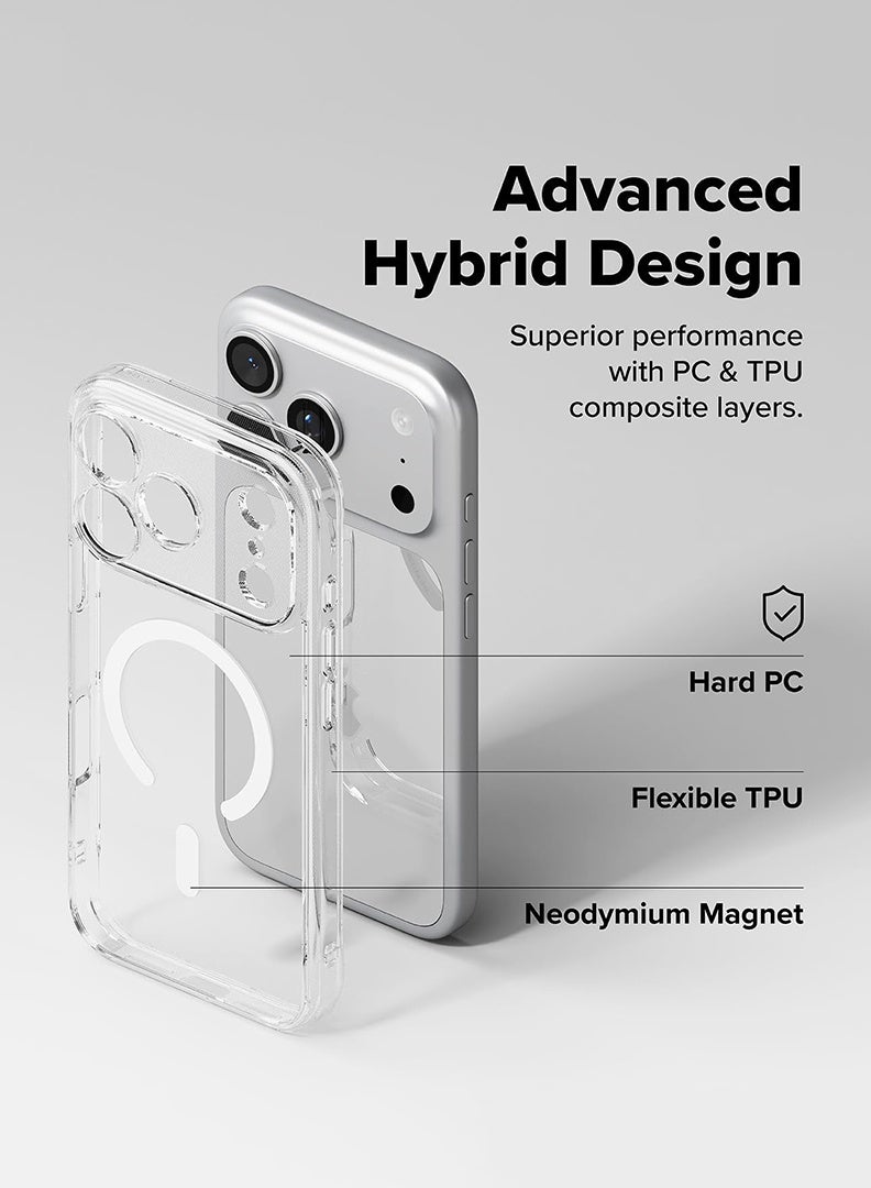 ريفين جراب iPhone 17 Pro Max متوافق مع MagSafe، مغناطيس قوي، زر غالق مُحسّن، تأخير في التقاط الصور، غطاء iPhone 17 Pro Max مقاوم للاصفرار، حماية بمستوى عسكري، جراب مقاوم للتآكل متوافق مع المغناطيس - Image 3