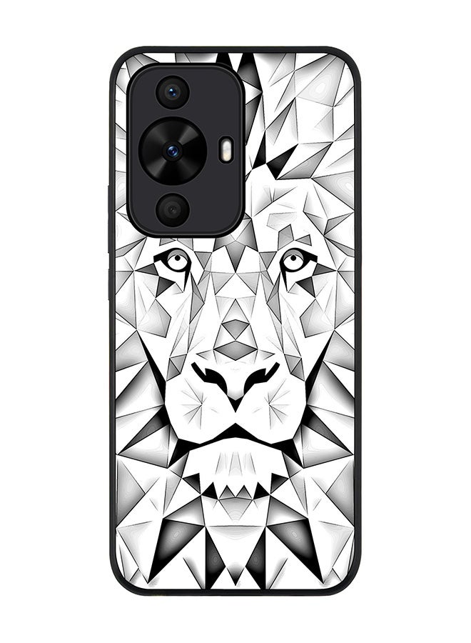 Stylizedd Rugged Black edge case for Huawei nova 12s / Huawei nova 11/ Huawei nova 12 Lite 4G, Slim fit Case Flexible Anti Drop TPU Gel Thin Cover - Poly Lion - Image 1