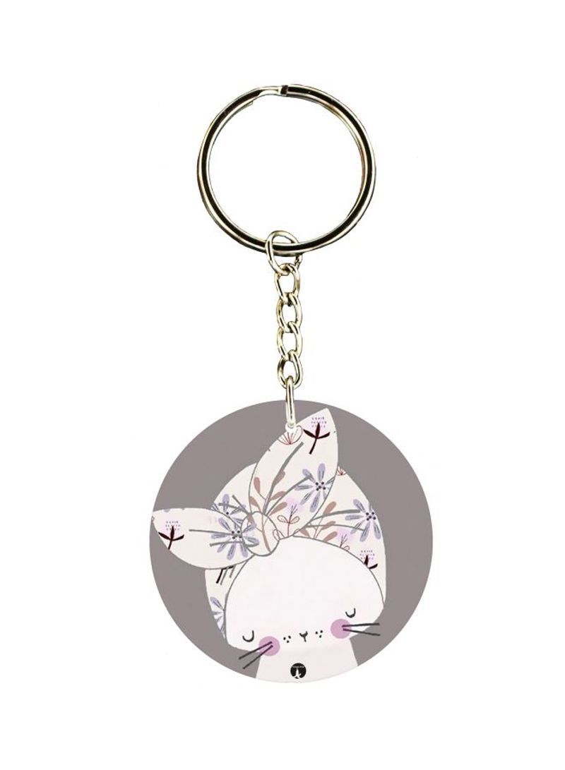 Cartoon Themed Single Sided Keychain