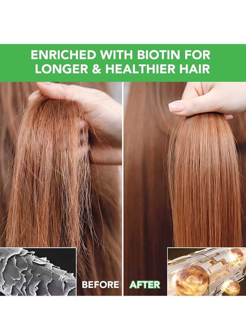 ALIVER 300ml 3 In 1 Hair Growth Conditioner with Rosemary Black Castor and Batana Oil Strengthen Hair Improve Hair Density Reduce Hair Loss Enhance Shine & Promote Hair Growth Biotin Conditioner - Image 4