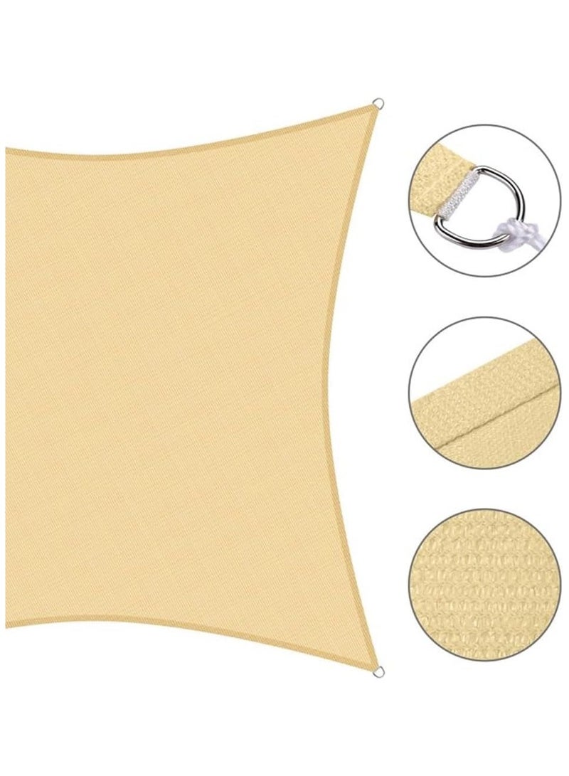 LINGWEI شراع ظل الشمس 3x4م، 6x4م مستطيل مع مجموعة أدوات من الفولاذ المقاوم للصدأ وملحقات التركيب - Image 5