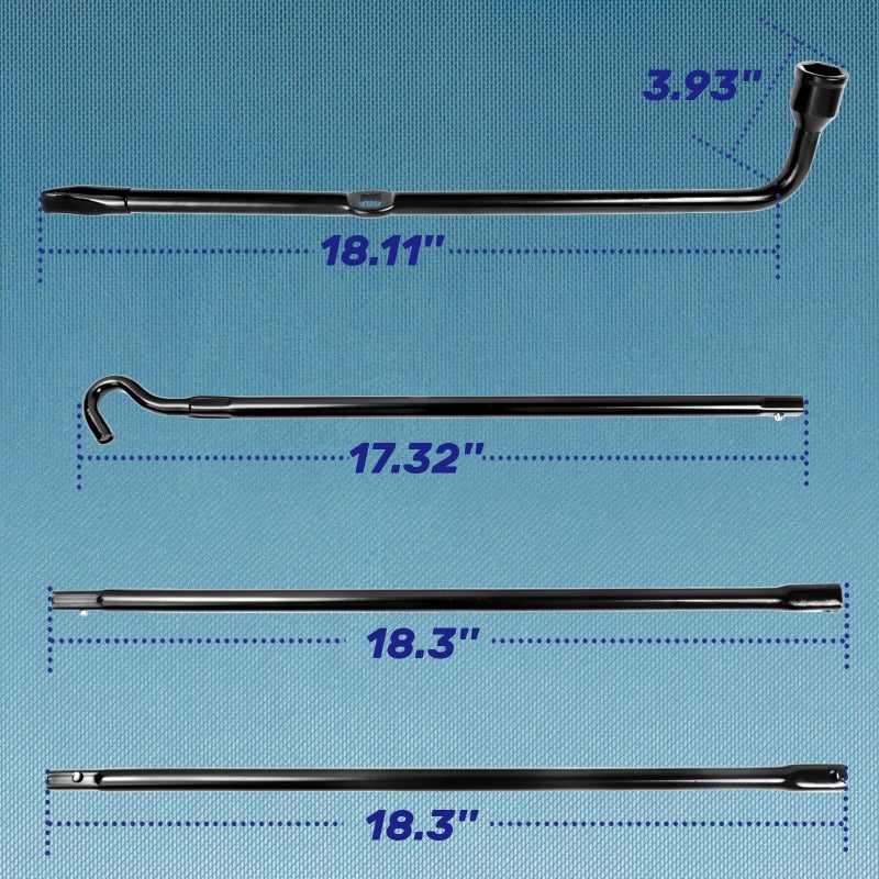 Reeauto Spare Tire Tool Kit with Spare Tire Jack Handle and Wheel Lug Wrench Compatible with 2004 to 2018 Ford F150 - Image 3