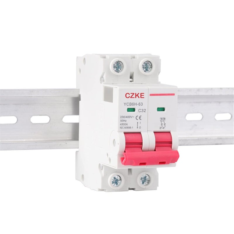 YCB6H 63 2P 50A Miniature Circuit Breaker MCB 36mm Din Rail Mount 6A To 63A - Image 2