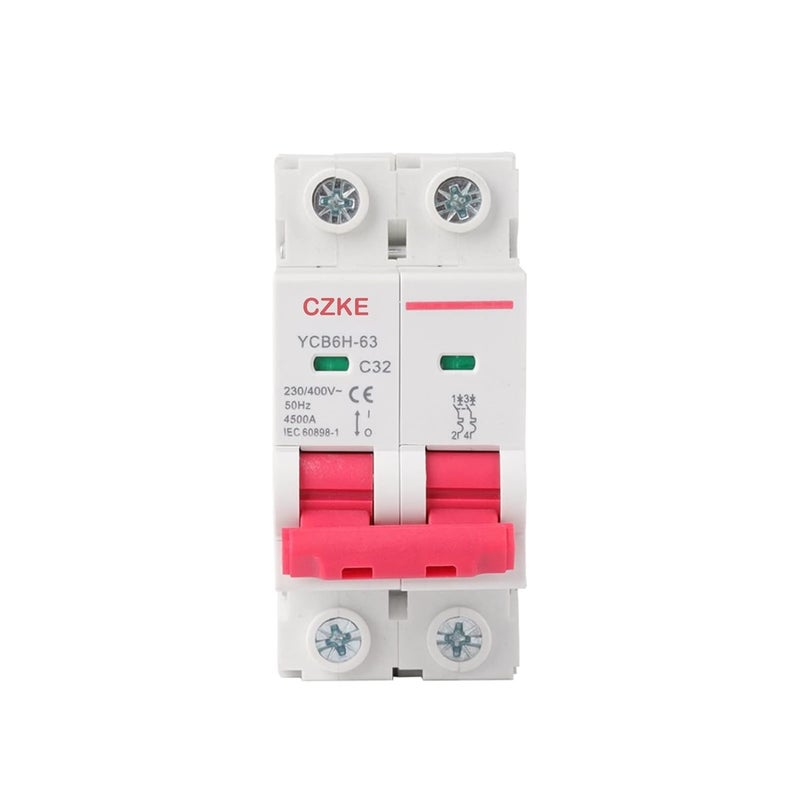 YCB6H 63 2P 50A Miniature Circuit Breaker MCB 36mm Din Rail Mount 6A To 63A - Image 3