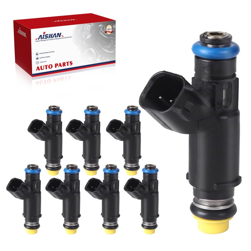 AISHAN 8PCS Fuel Injectors 4 Holes Compatible with GMC Yukon XL Sierra 1500 for Chevy Tahoe Silverado Suburban Avalanche Express 1500 53L V8 Replace 25326903 - Image 2