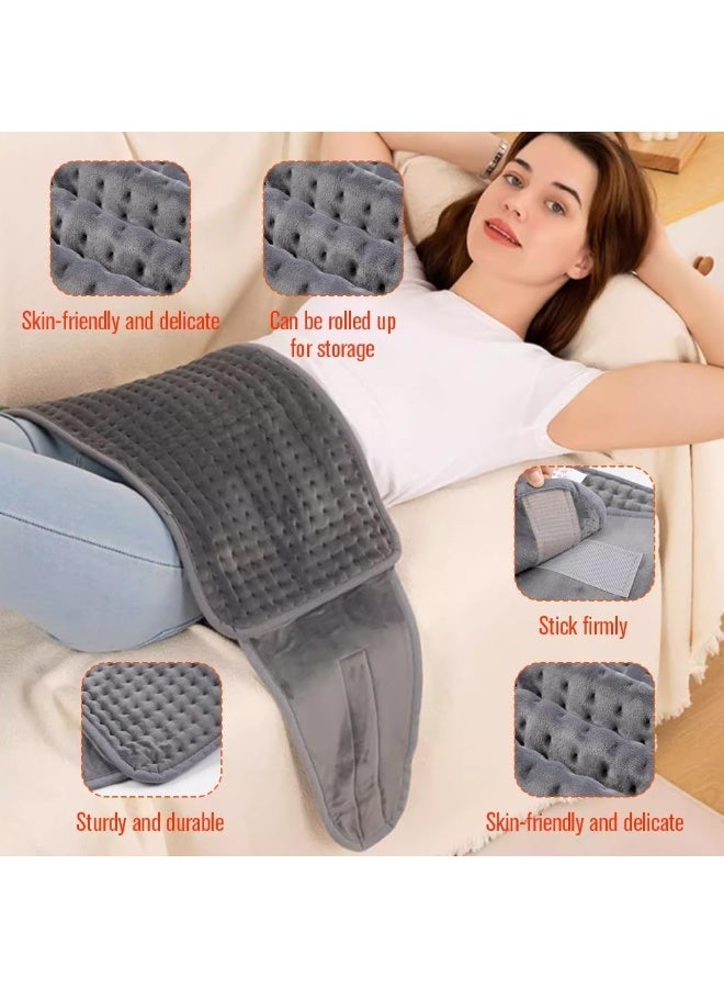 وسادة تدفئة كهربائية 125×30 سم – حزام حراري لتخفيف آلام الظهر والخصر والعضلات – 10 مستويات حرارة مع 4 مؤقتات - Image 3