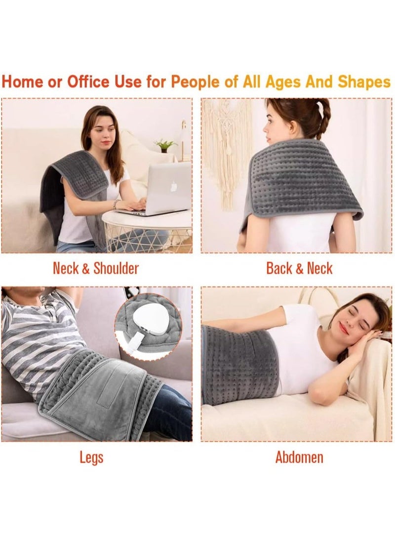 وسادة تدفئة كهربائية 125×30 سم – حزام حراري لتخفيف آلام الظهر والخصر والعضلات – 10 مستويات حرارة مع 4 مؤقتات - Image 2