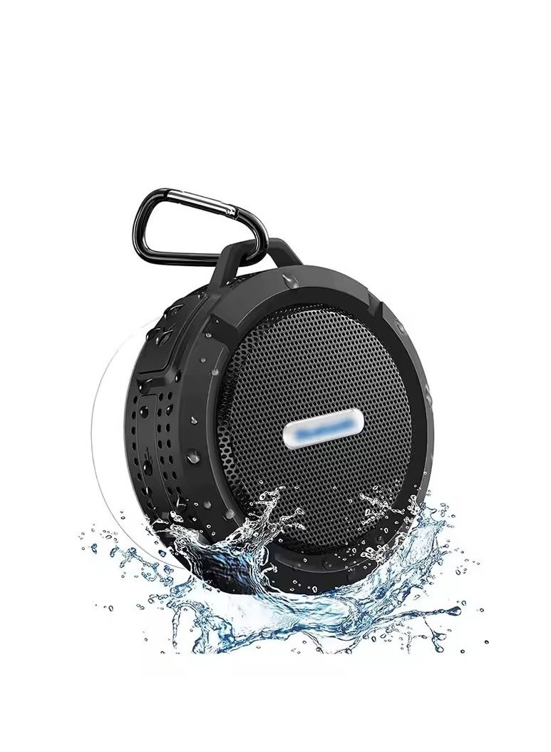 Outdoor Portable Bluetooth Speaker,C6 Wireless Bluetooth Speaker,  with Microphone USB, Outdoor Sports Suction Cup Mini Speaker, Mobile Phone Car Subwoofer Speaker, IP65 Dustproof and Waterproof, Id