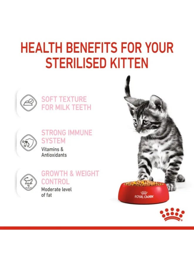 Royal Canin Feline Health Nutrition Kitten Sterilised Gravy Wet Food Pouches 12x85 g - Image 4