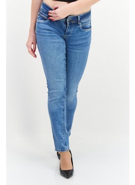Women Slim Fit Plain Non-Stretchable Jeans, Blue