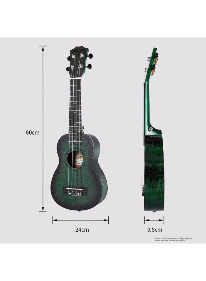 Aodsk Aus-p06gr Ukulele For Men, Women, Students And Children Beginners 21-inch Small Guitar Teal Blue Color - Image 5