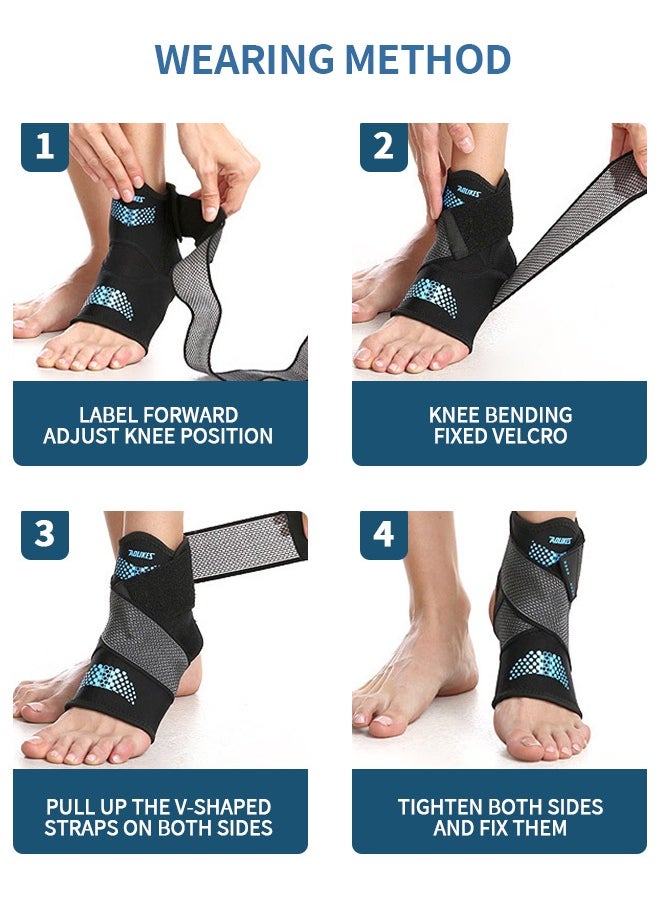 GROIC Left -footed And Right Ankle Support Adjustable Ankle Brace Sprained Ankle Stabilizing Ligament Support Support For Bottom Fasciitis Exercise Protective Supplies  - Image 4