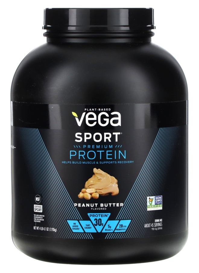 Vega - Sport Plant Based Premium Protein Peanut Butter 4 lb 4.1 oz (1.93 kg) - Image 1