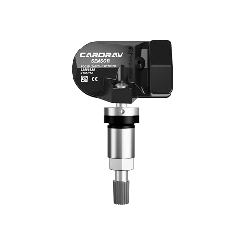 CARORAV 1-Pack Tire Pressure Monitoring System TPMS Sensor Replacement for Chevy Silverado GMC Cadillac Buick Saturn SAAB Replaces 13586335, 13581558, 13598771, 13598772 Pre-Programmed 315MHz - Image 1