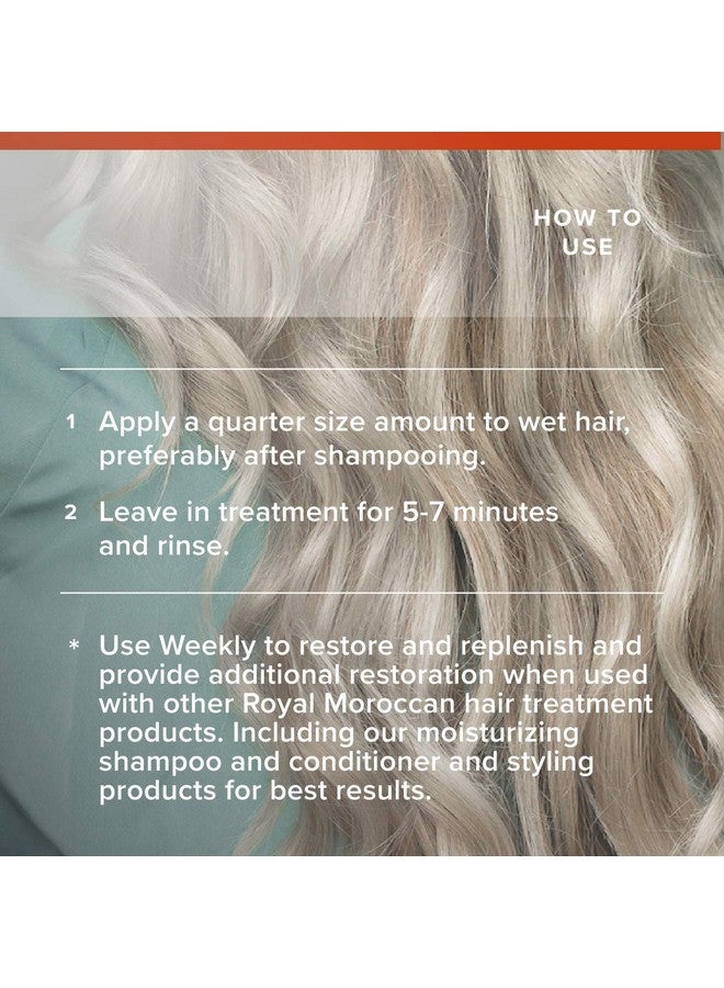Royal Moroccan Hair Mask Treatment for Dry Hair - Moisturizing, Repairs, Restores Strength 250 ml / 8.45 fl.oz, Argan Oil for Color Treated, Frizzy Hair - Image 5
