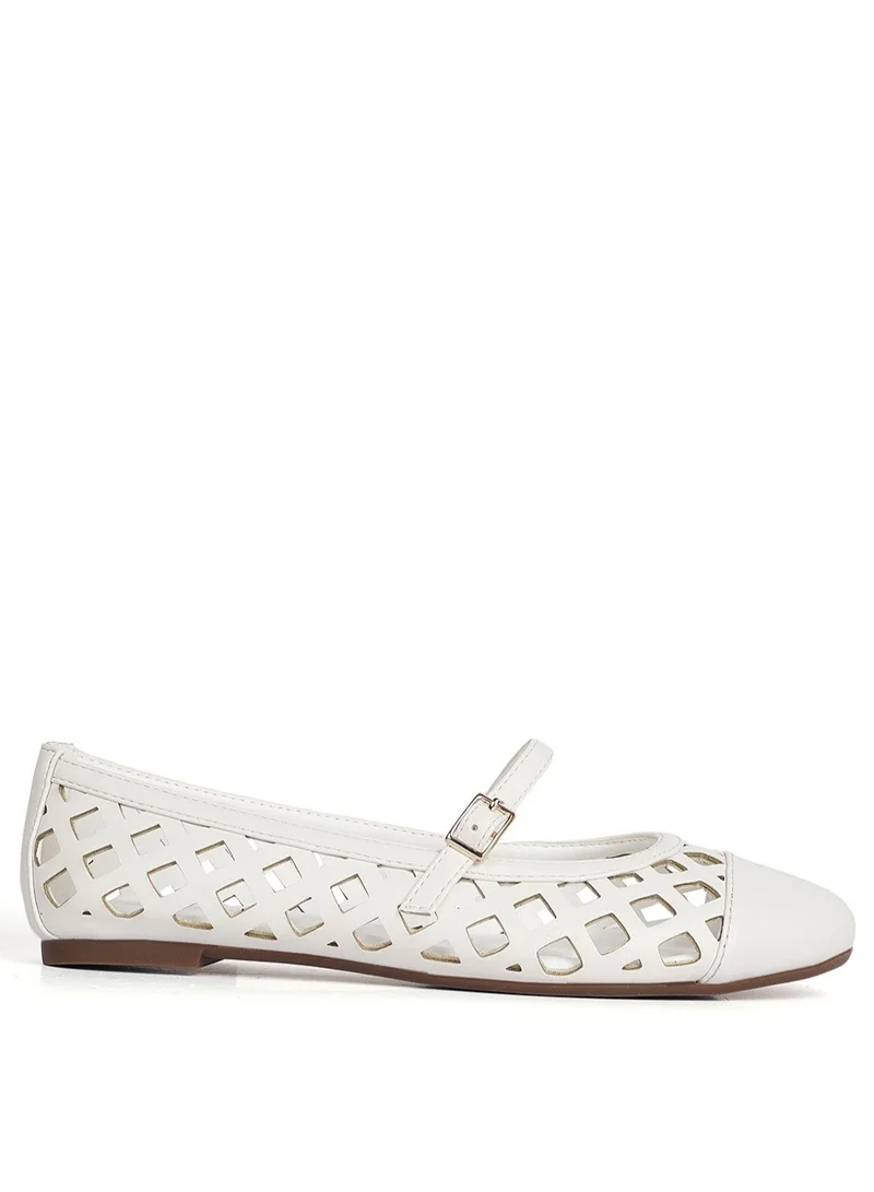 كابلي أحذية باليرينا نسائية قفصية سهلة الارتداء