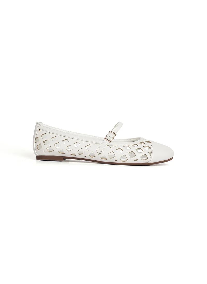 كيوبل Ladies Slip-on Bellerina caged Shoes