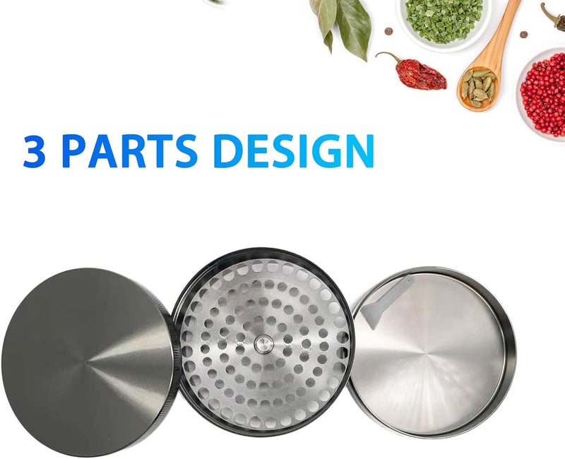 Matoolser 3 Inch Spice Grinder Mills for Kitchen (Gray) - Image 3