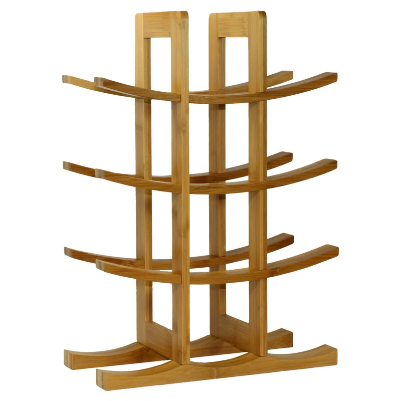 Oceanstar WR1149 12Bottle Natural Bamboo Wine Rack  Red 1575 x 575 x 175 inches