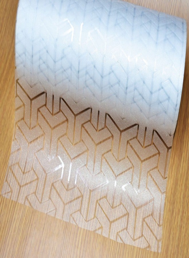 CVANU Privacy Window Film Window Frosting Film Window Sticker New Pattern Window Frosted Vinyl Sheets for Front Door/Bathroom/Sidelight/Small Windows 12''x175'' - Image 2