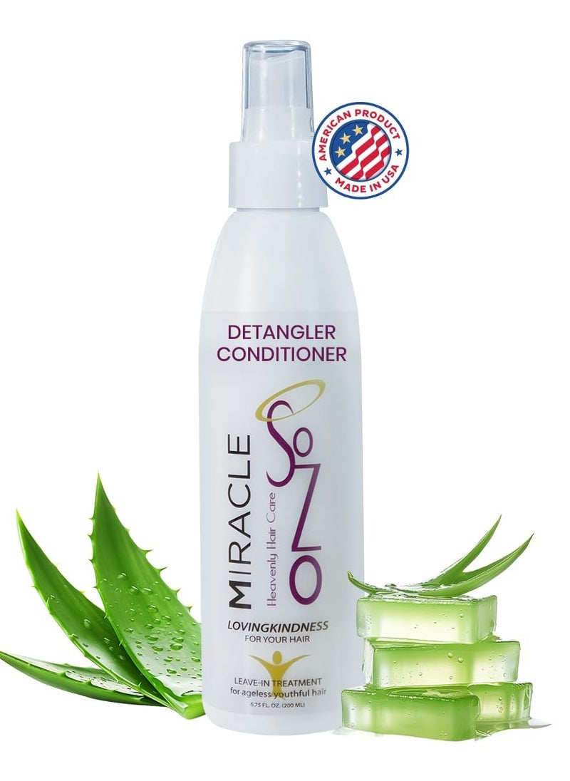 Sozo SoZo Miracle Anti-Frizz Leave-in Conditioner Spray for Dry Damaged Hair for Women - Hair Detangler and Heat Protectant Spray with Aloe Vera - 6.75 Oz  - Image 1