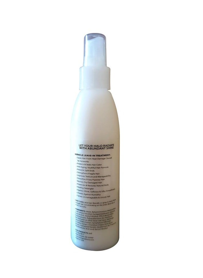 Sozo SoZo Miracle Anti-Frizz Leave-in Conditioner Spray for Dry Damaged Hair for Women - Hair Detangler and Heat Protectant Spray with Aloe Vera - 6.75 Oz  - Image 2
