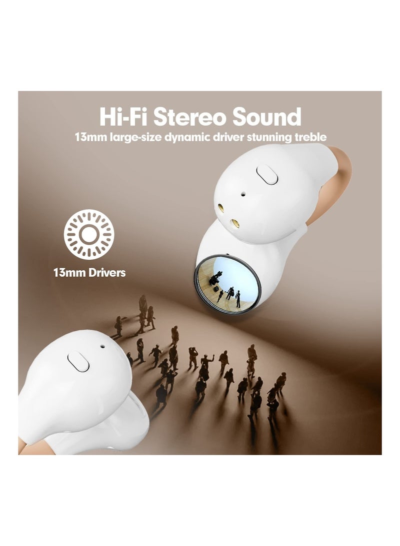 Captaintech Wireless Ear Clip Bone Conduction Headphones, Headset Open Ear Bone Conduction Earbuds Head Set Clip on Wireless Bluetooth Bone Conducting Open Ear Headphones Induction Earphones for Running - Image 5