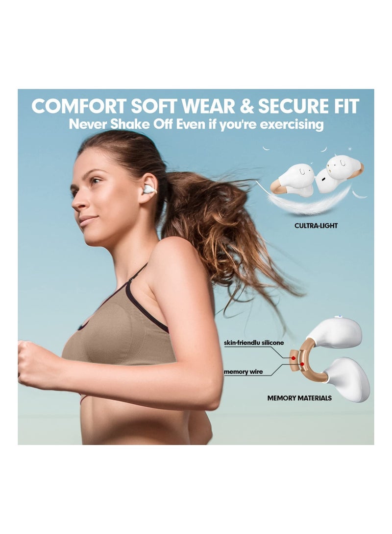 Captaintech Wireless Ear Clip Bone Conduction Headphones, Headset Open Ear Bone Conduction Earbuds Head Set Clip on Wireless Bluetooth Bone Conducting Open Ear Headphones Induction Earphones for Running - Image 2