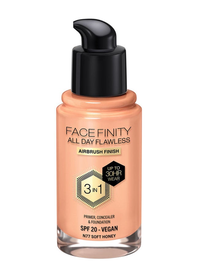 Max Factor - Facefinity All Day Flawless Foundation - N77 Soft Honey - Image 1