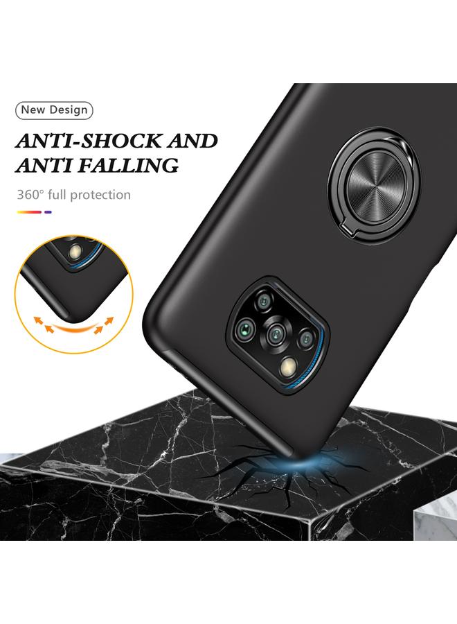erorex Case For Xiaomi Poco X3 / X3 NFC PC + TPU Shockproof Magnetic Phone Case with Invisible Ring Holder - Image 3