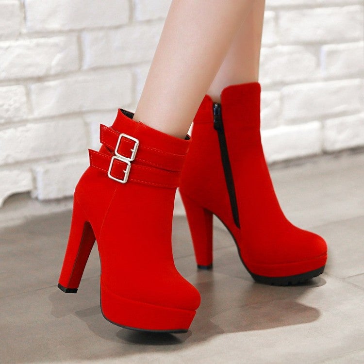 Women'S Boots Wedding Shoes Bridal High-Heeled Short Boots Small Size Boots 30-33 Large Size 40-48 - Image 2