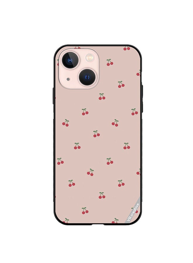 VR CREATIVE Protective Case Cover For Apple iPhone 14 Cherry Design Multicolour - Image 1
