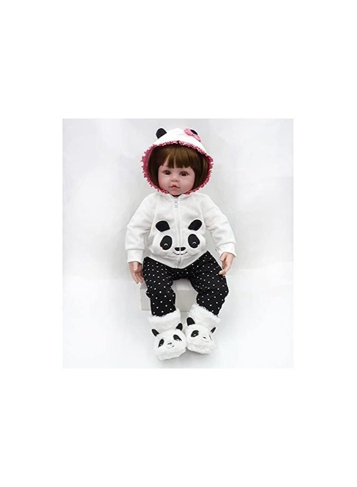Nano Classic 18 inch Reborn Baby Doll CLoth body ,Silicone head , hand and leg Baby Doll Girl Toy- BLACK - Image 2