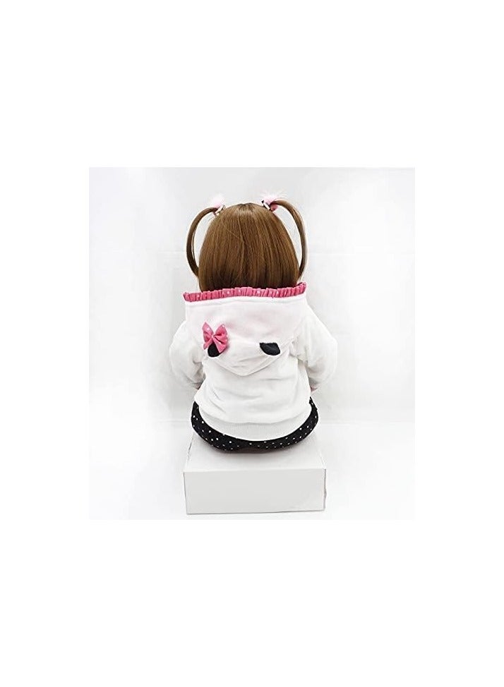 Nano Classic 18 inch Reborn Baby Doll CLoth body ,Silicone head , hand and leg Baby Doll Girl Toy- BLACK - Image 5