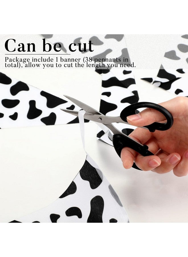 Tatuo 32.8 ft Cow Pennant Banner - Farm Style for Birthday Parties & Western Themed Decorations (Black) - Image 3