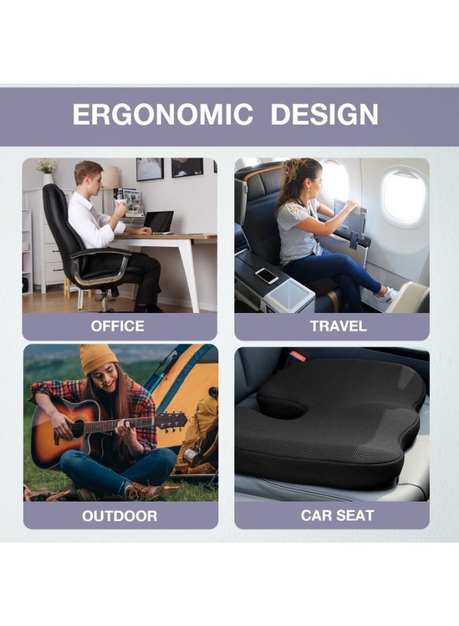 Allure Sphere Ergonomic Seat Cushion for Office Chair, Car & Home – Memory Foam with Orthopedic Support, Non-Slip Base & Washable Cover – Relieves Back, Hip & Tailbone Pressure – Portable Comfort Pad - Image 5