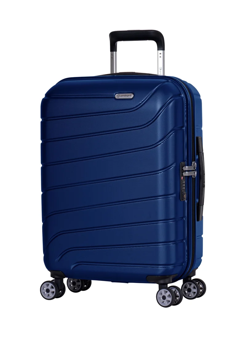 إيمينينت Voyager Hard Side Travel Bags Trolley Luggage Set of 3 Makrolon Lightweight with 4 Quiet Double Spinner Wheels Suitcase with TSA Lock KH91 Star Blue