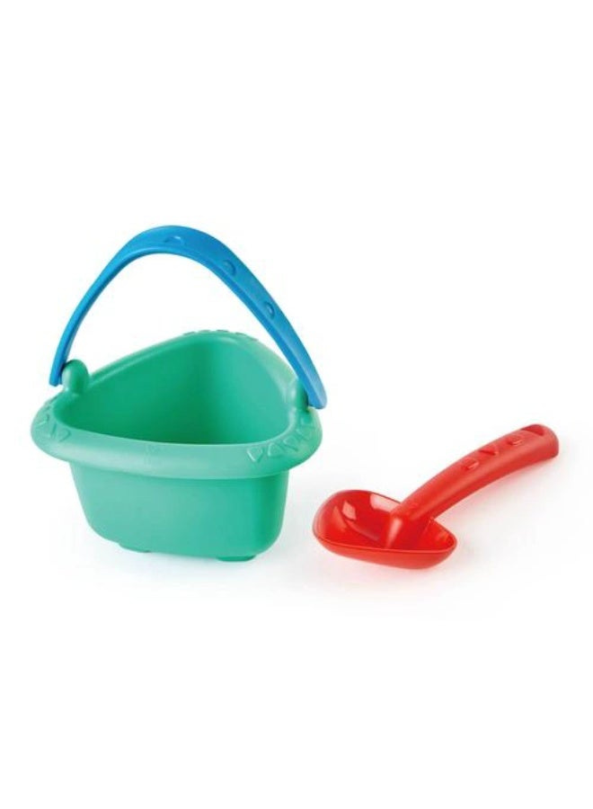 Hape Baby Bucket and Spade Play Set For Toddlers, Sand Collecting and Digger Toys for Kids, Outdoor Beach And Sand Toy For Kids, Multi-Color Beach Toys, Ages 12 Months+