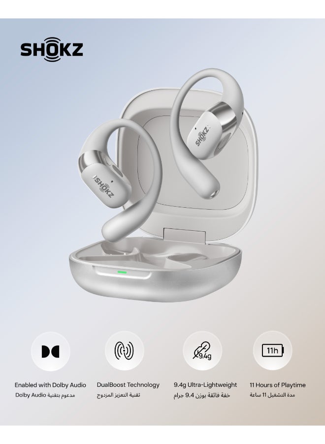 شوكز سماعات أذن مفتوحة OpenFit 2+ مع صوت دولبي، 48 ساعة من وقت التشغيل، مقاومة للماء IP55 - Image 1
